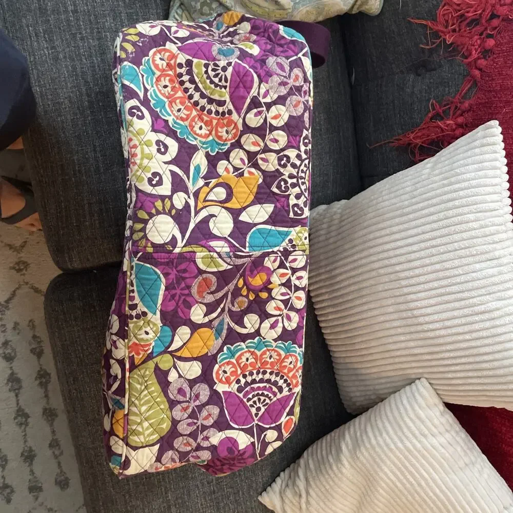 VERA BRADLEY LARGE DUFFLE WEEKENDER BAG “PLUM CRAZY”
